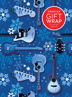 Wrapping Paper - Blue Guitars & Snowflakes Theme: Giftwrap