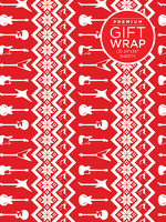 Wrapping Paper - Red & White Holiday Guitar Theme: Giftwrap