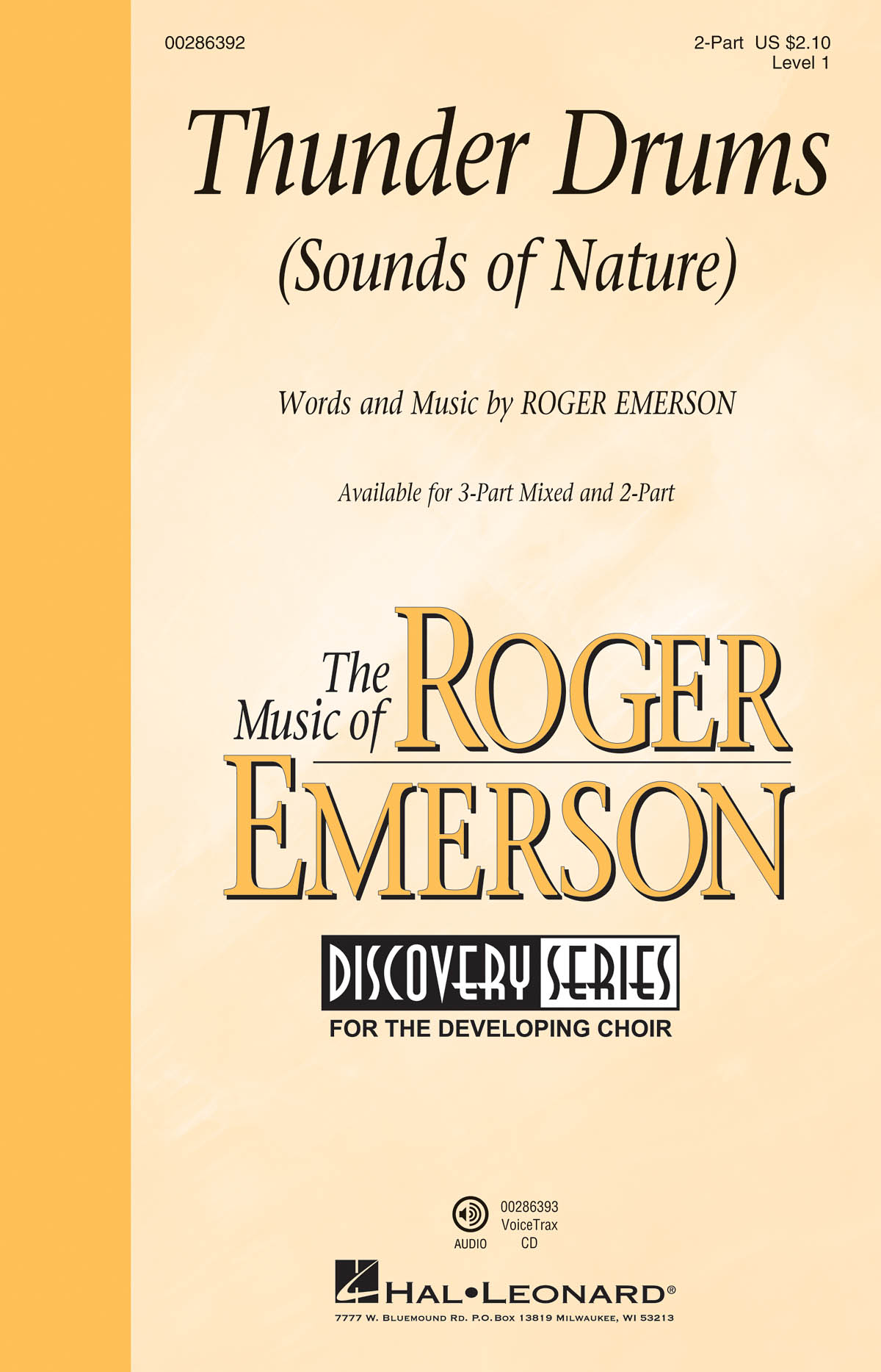 Roger Emerson: Thunder Drums: Mixed Choir a Cappella: Vocal Score