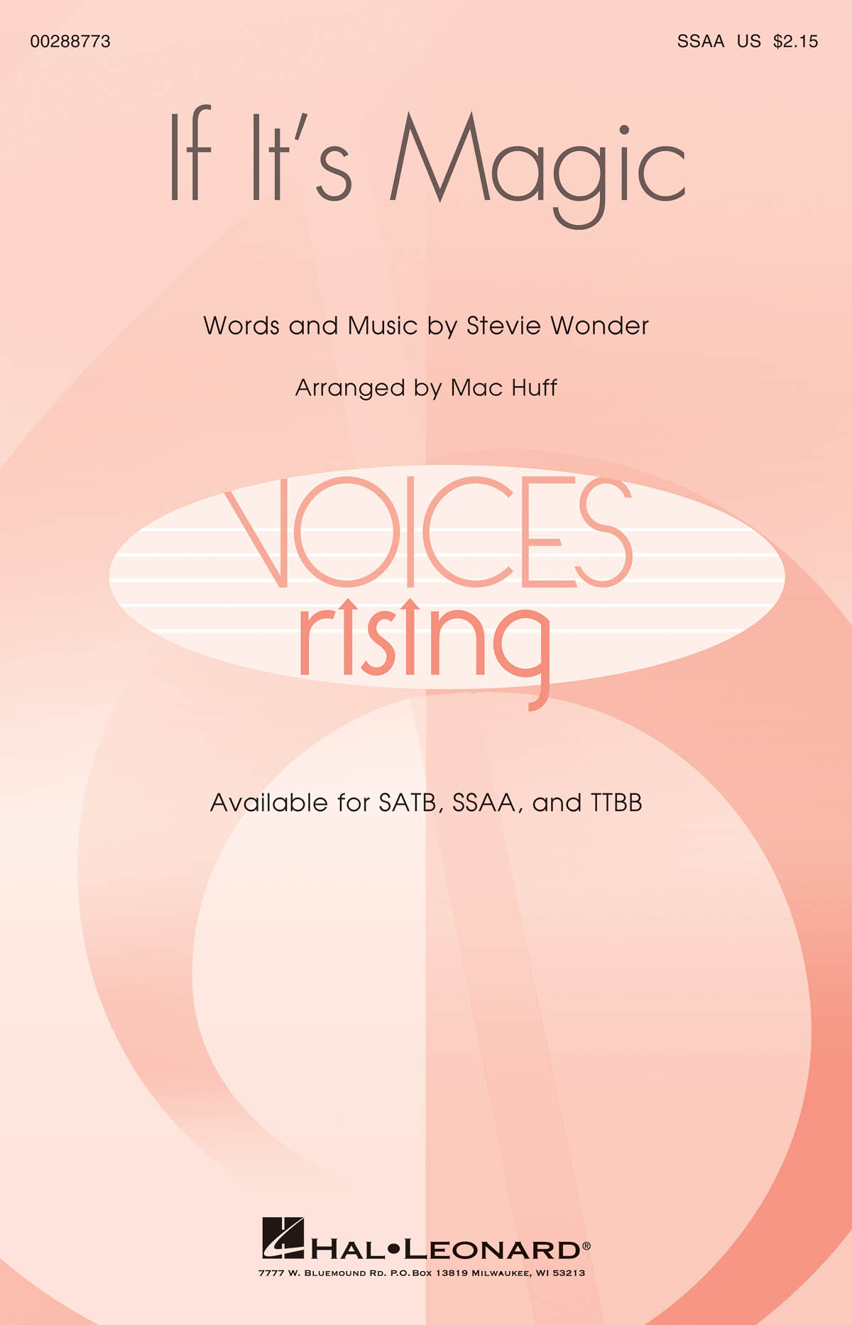 Stevie Wonder: If It's Magic: Upper Voices a Cappella: Vocal Score