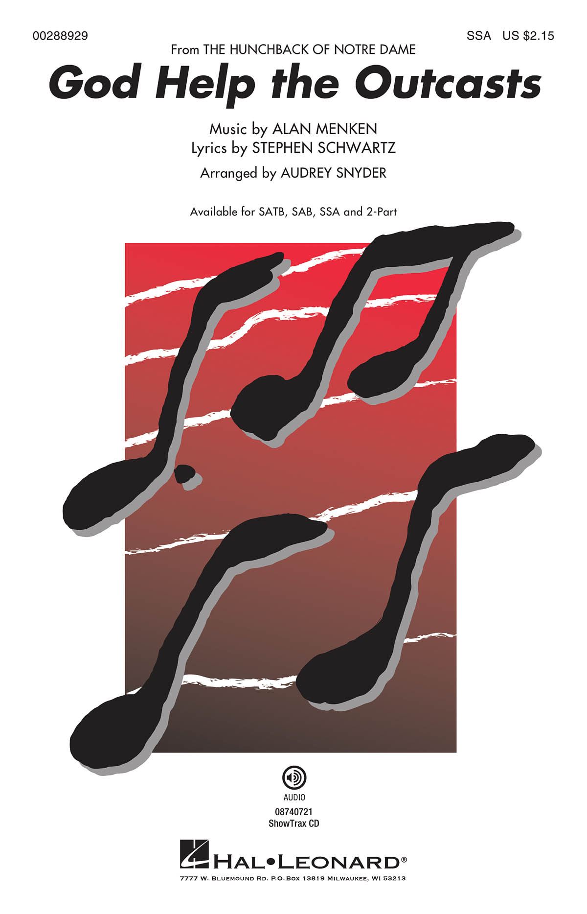 Alan Menken: God Help the Outcasts: Upper Voices a Cappella: Vocal Score