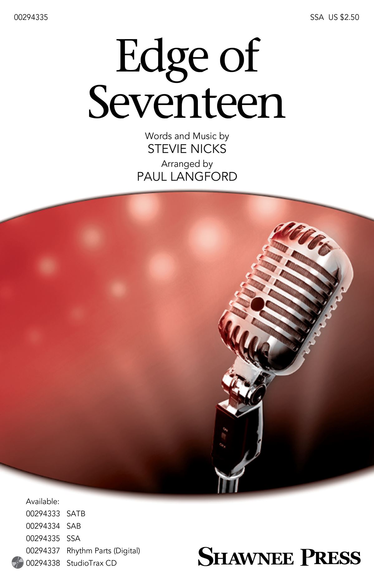 Stevie Nicks: Edge Of Seventeen: Upper Voices a Cappella: Vocal Score