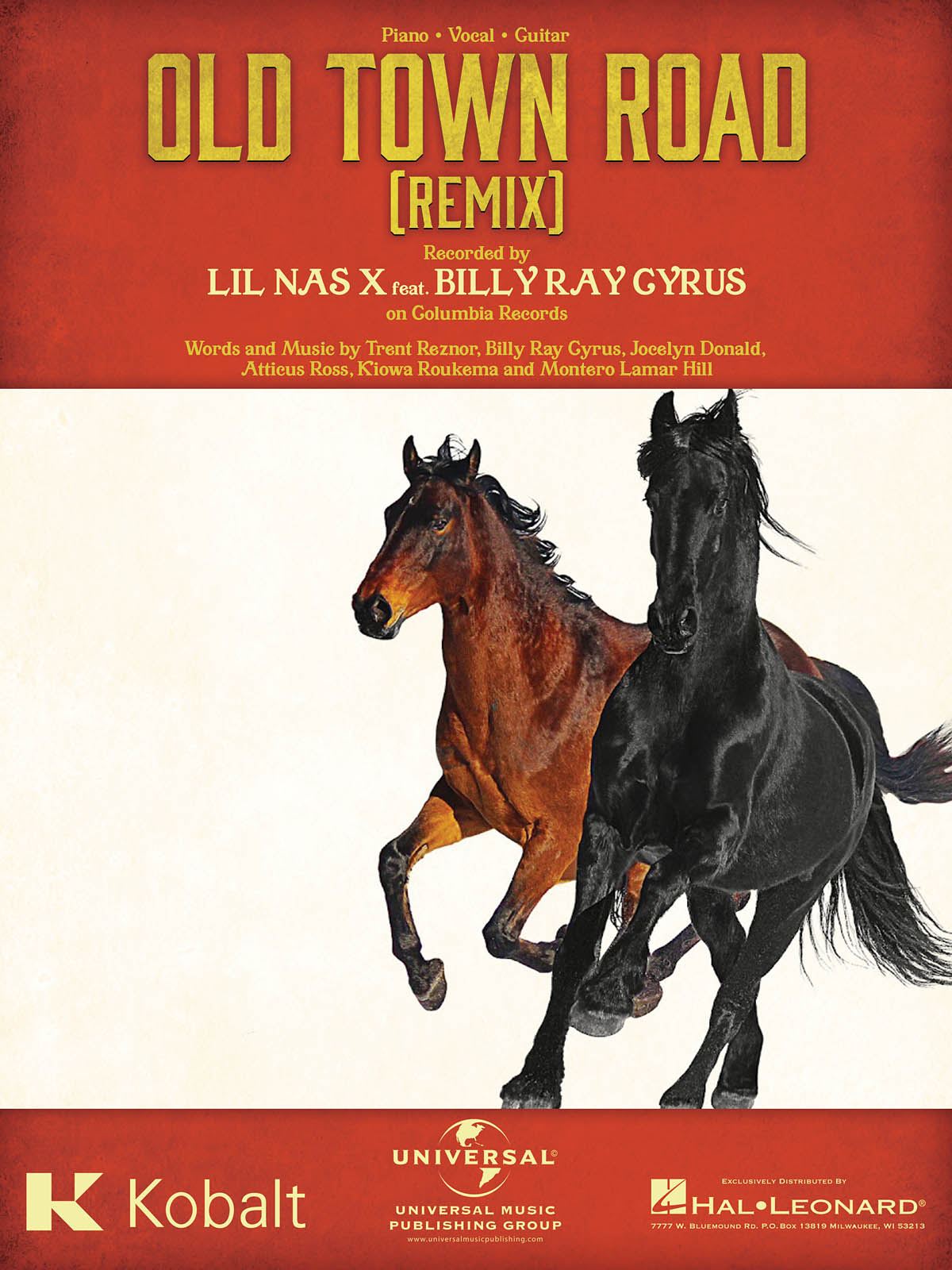 Lil Nas X Billy Ray Cyrus: Old Town Road [Remix]: Piano  Vocal and Guitar: Vocal