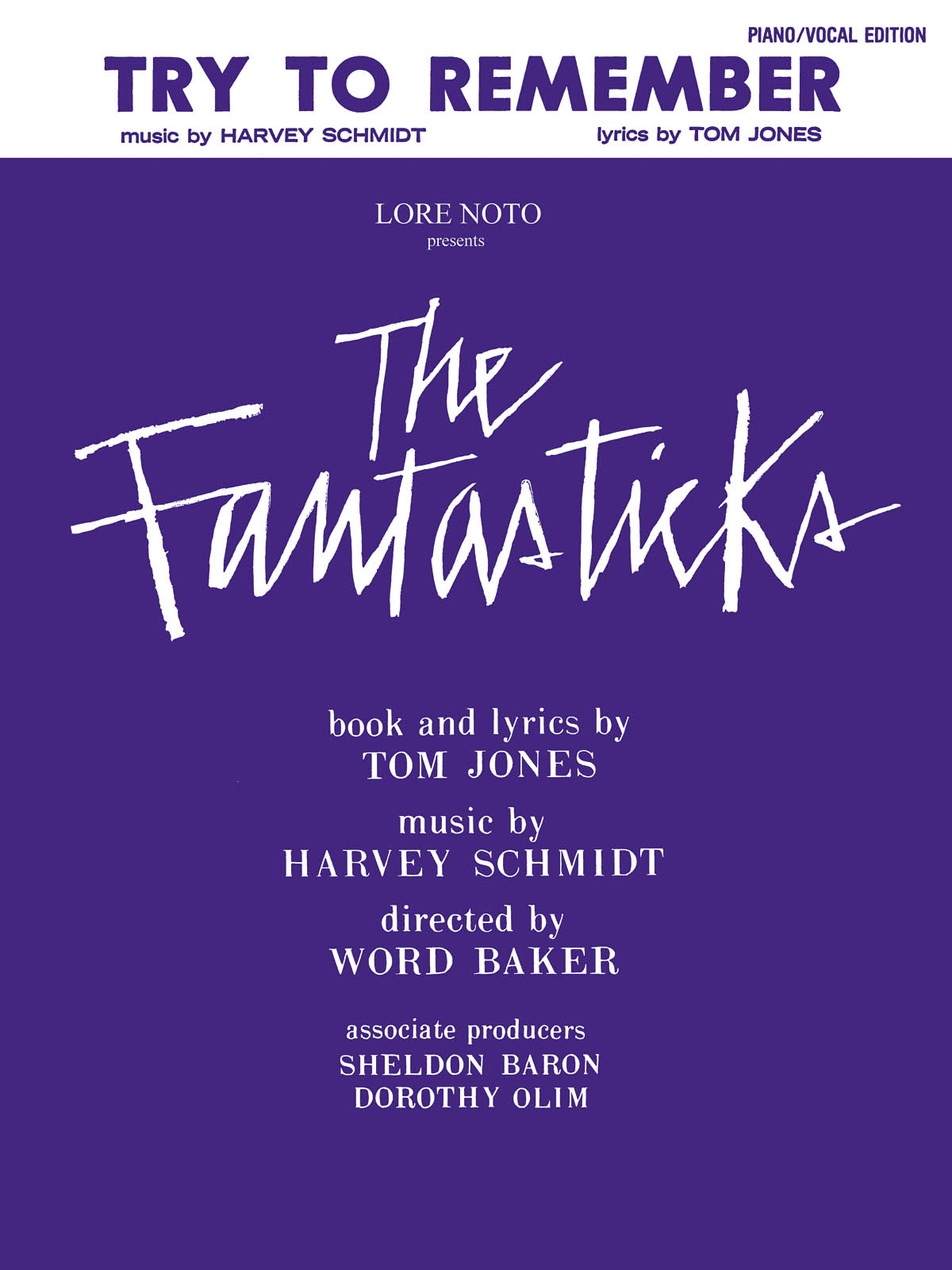 Try To Remember ( From 'The Fantasticks'): Vocal and Piano: Single Sheet