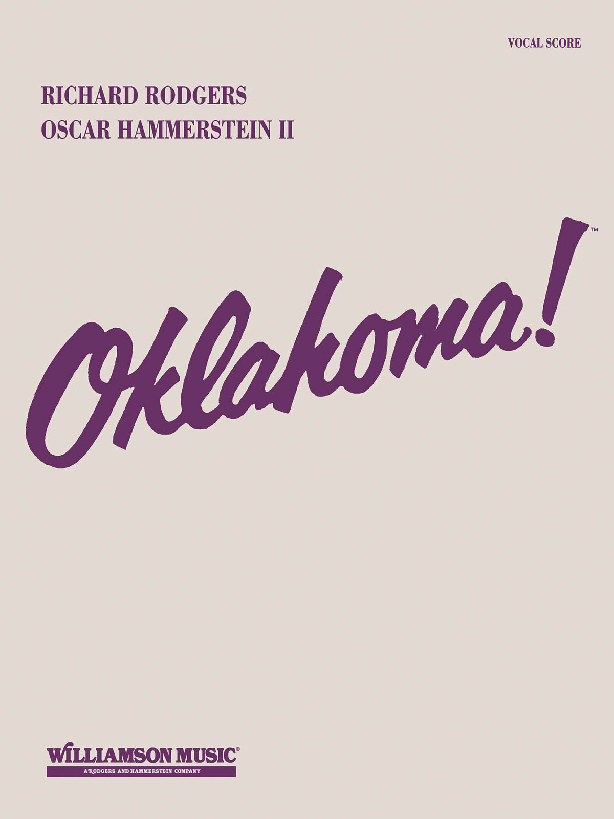 Oscar Hammerstein II Richard Rodgers: Oklahoma: Vocal Solo: Vocal Score