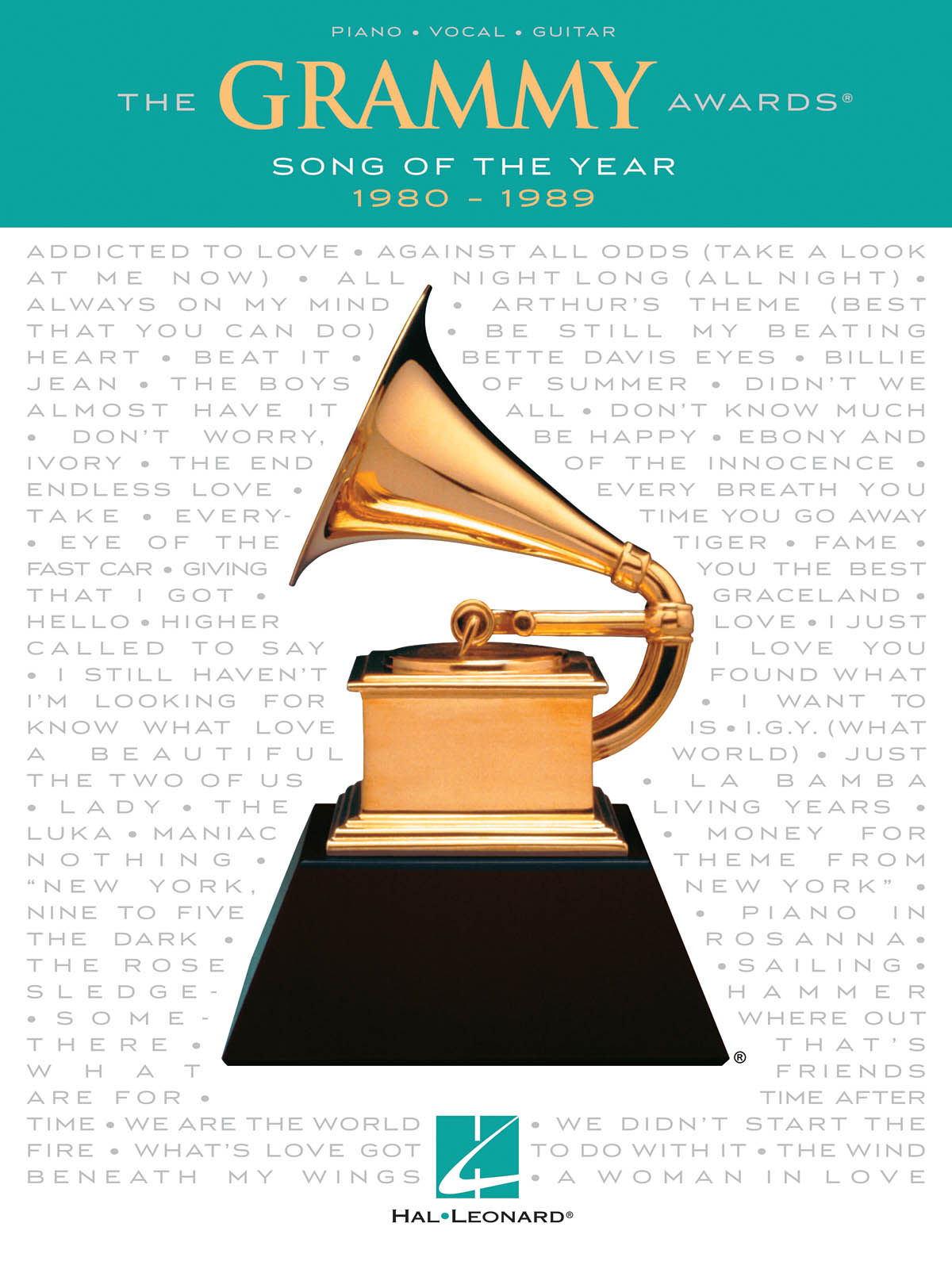 The Grammy Awards Song of the Year 1980 - 1989: Piano  Vocal and Guitar: Mixed