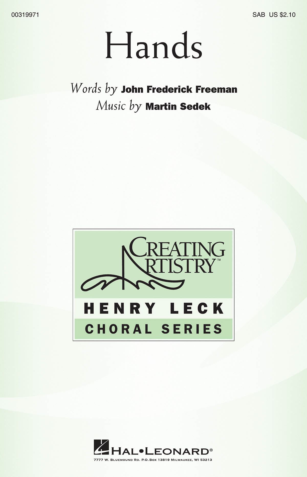 Martin Sedek: Hands: Mixed Choir a Cappella: Vocal Score