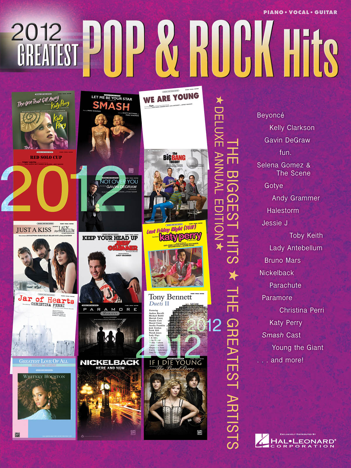 2012 Greatest Pop & Rock Hits(pvg)#: Piano  Vocal and Guitar: Mixed Songbook