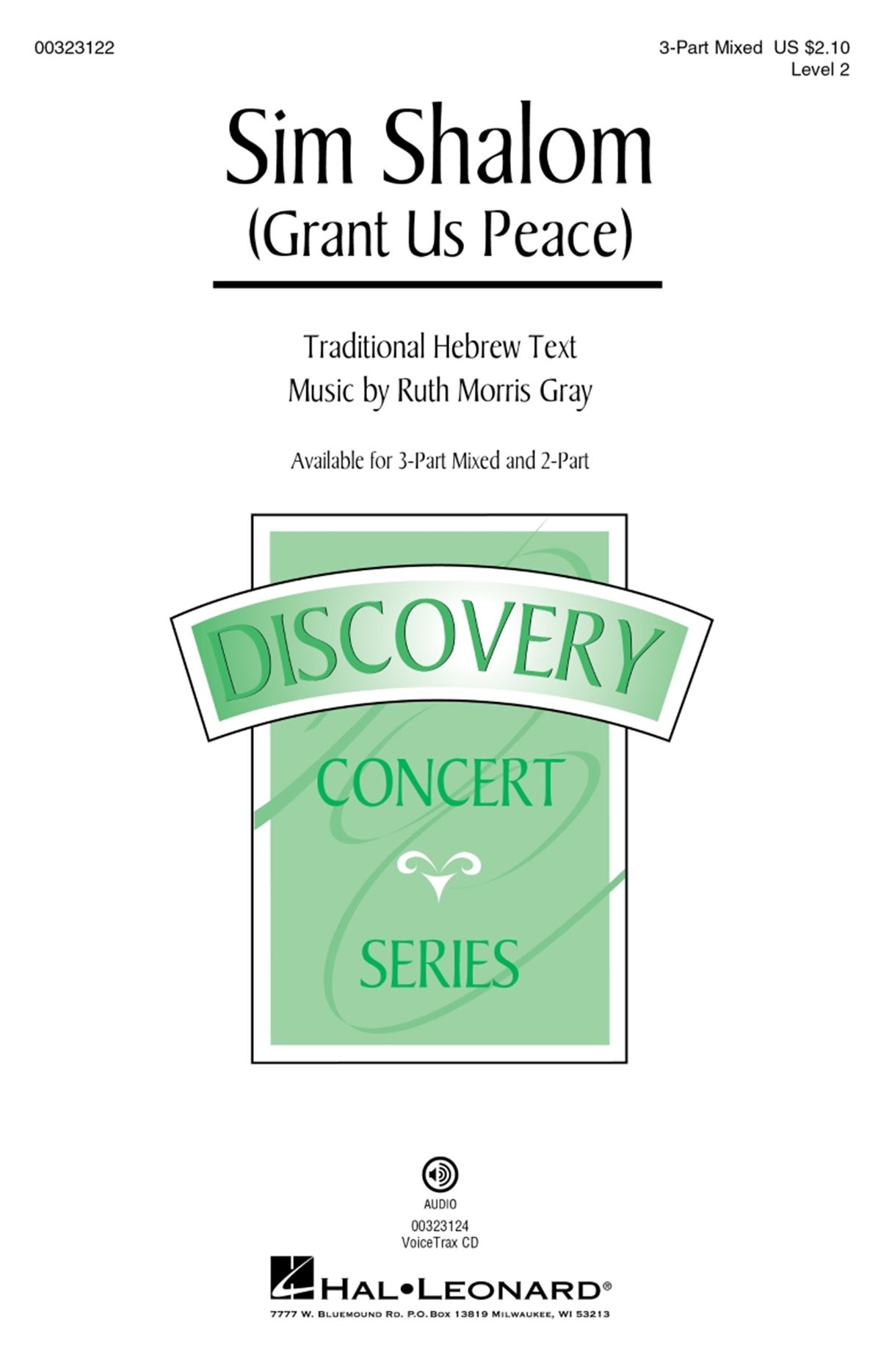 Ruth Morris Gray: Sim Shalom: Mixed Choir a Cappella: Vocal Score