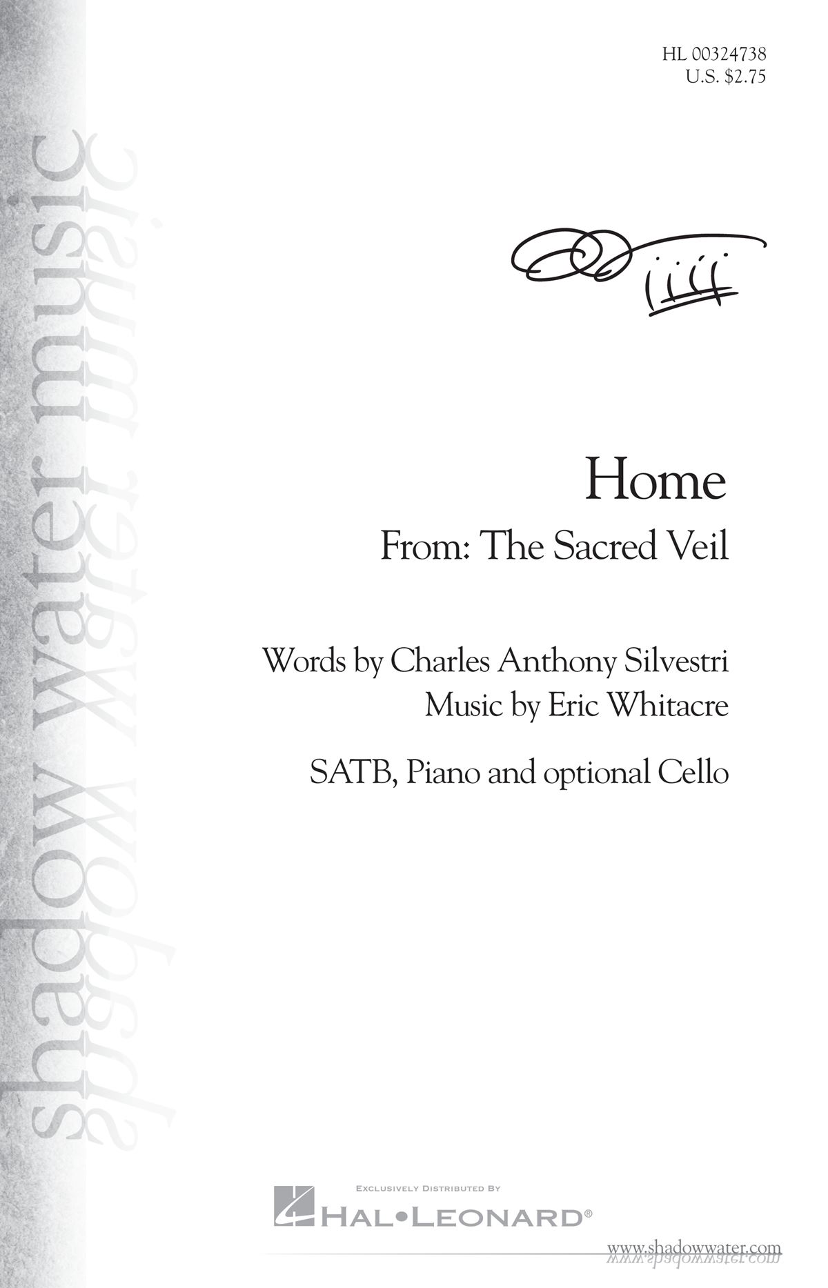 Eric Whitacre: Home: Mixed Choir a Cappella: Vocal Score