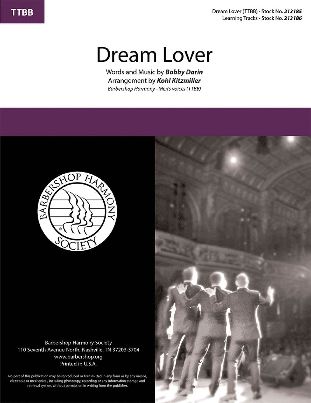 Bobby Darin: Dream Lover: Lower Voices a Cappella: Choral Score