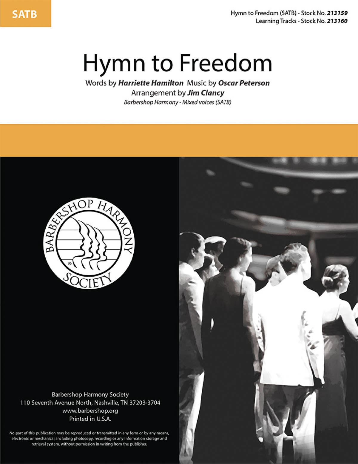 Oscar Peterson Harriette Hamilton: Hymn to Freedom: Mixed Choir a Cappella: