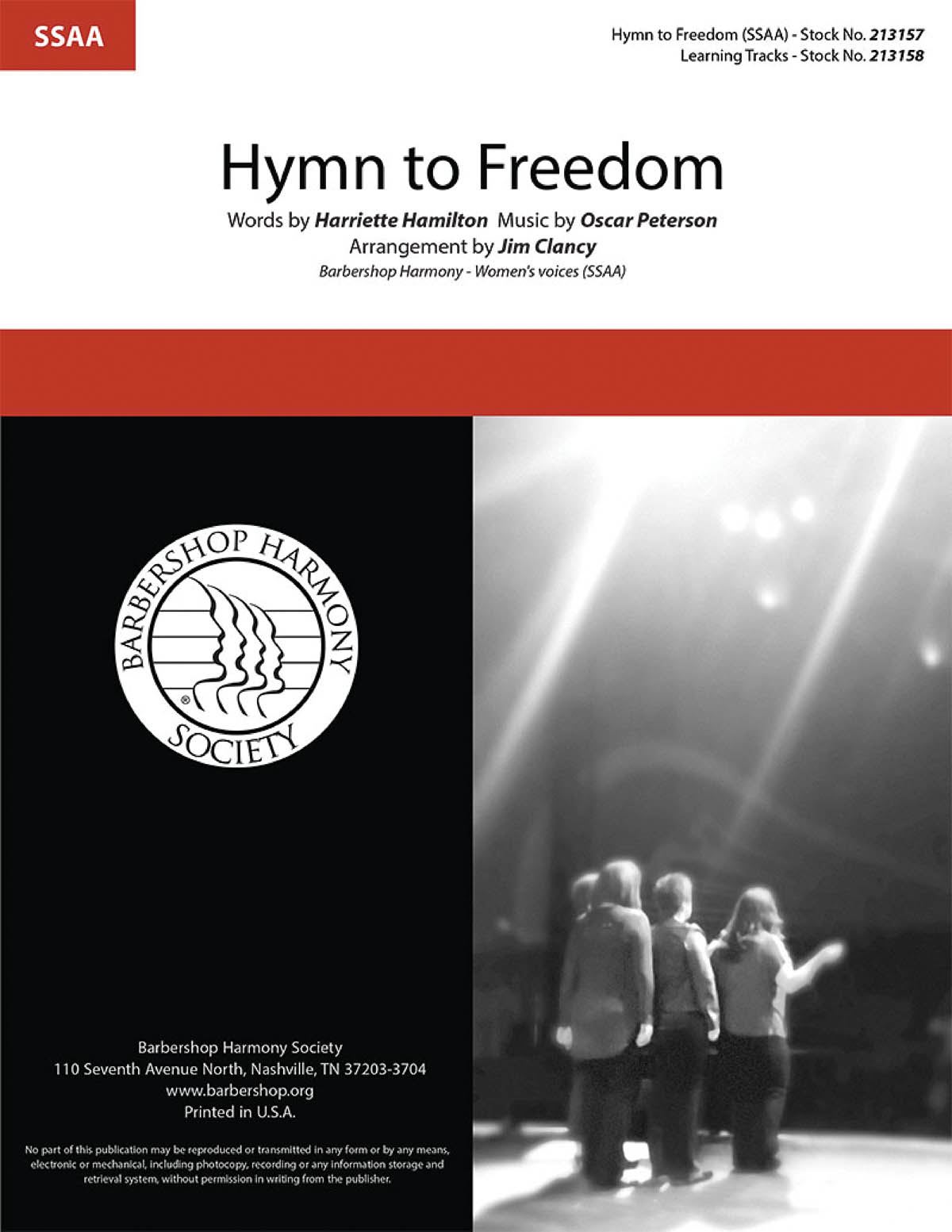Oscar Peterson Harriette Hamilton: Hymn to Freedom: Upper Voices a Cappella: