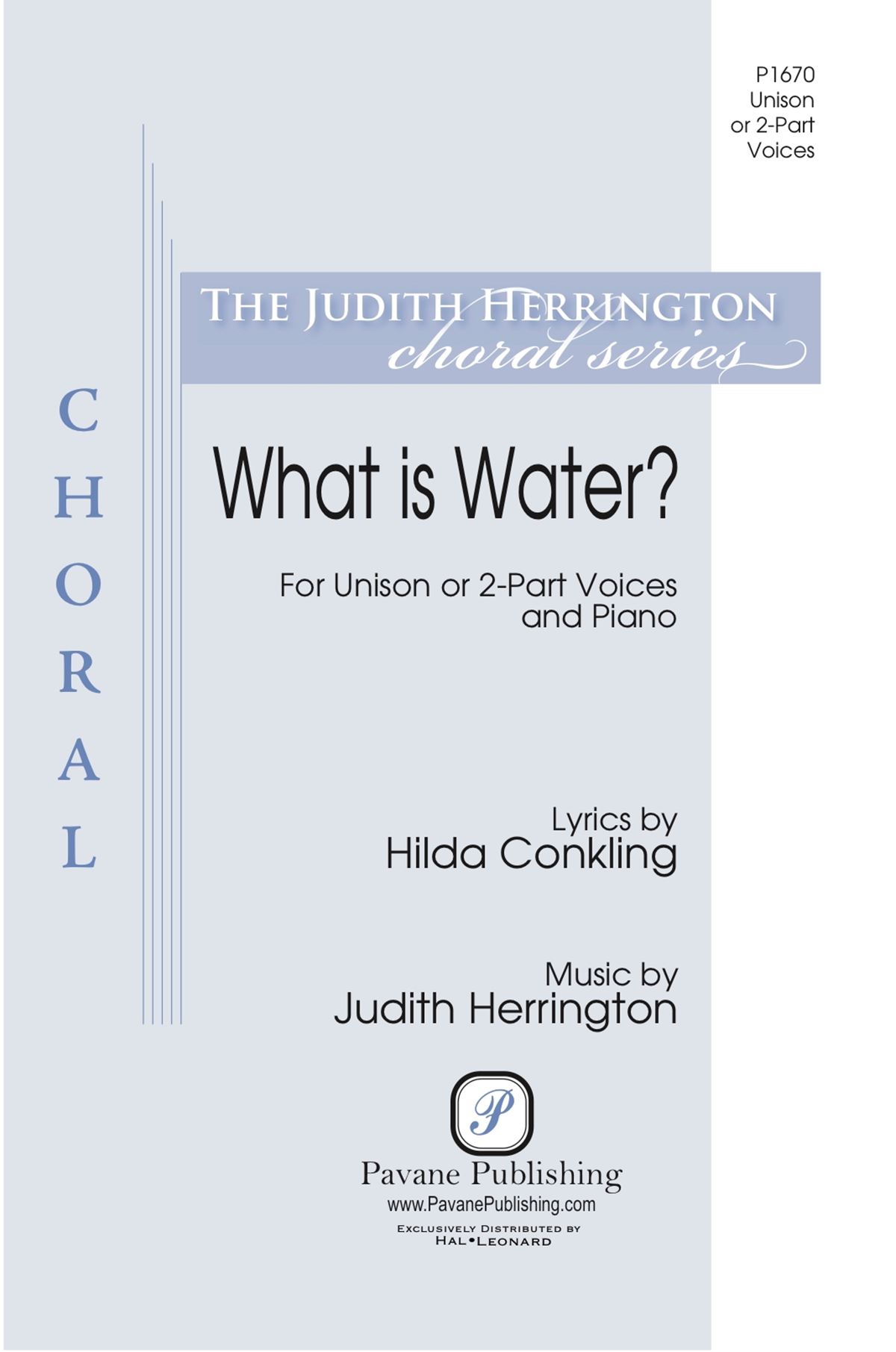 Judith Herrington: What Is Water?: Mixed Choir a Cappella: Vocal Score