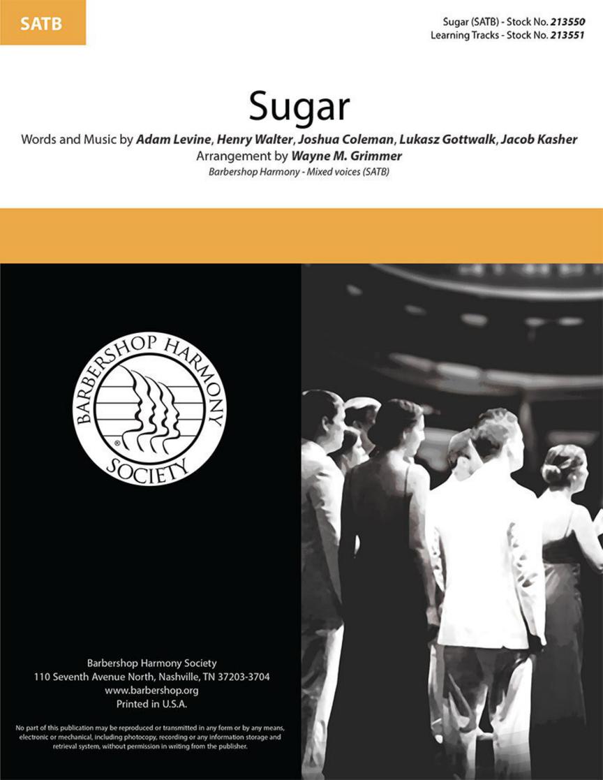 Maroon 5: Sugar: Mixed Choir a Cappella: Vocal Score
