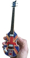 Paul Mccartney Union Jack Mini Violin Bass Replica: Ornament