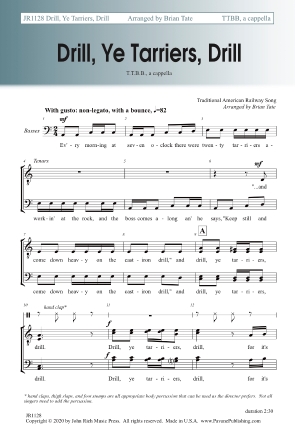 Drill  Ye Tarriers  Drill: Lower Voices a Cappella: Vocal Score