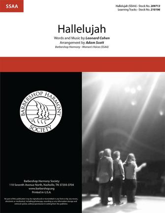 Hallelujah: Upper Voices a Cappella: Vocal Score