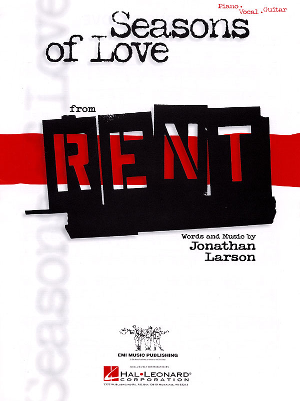Jonathan Larson: Seasons of Love (from Rent): Vocal and Piano: Single Sheet