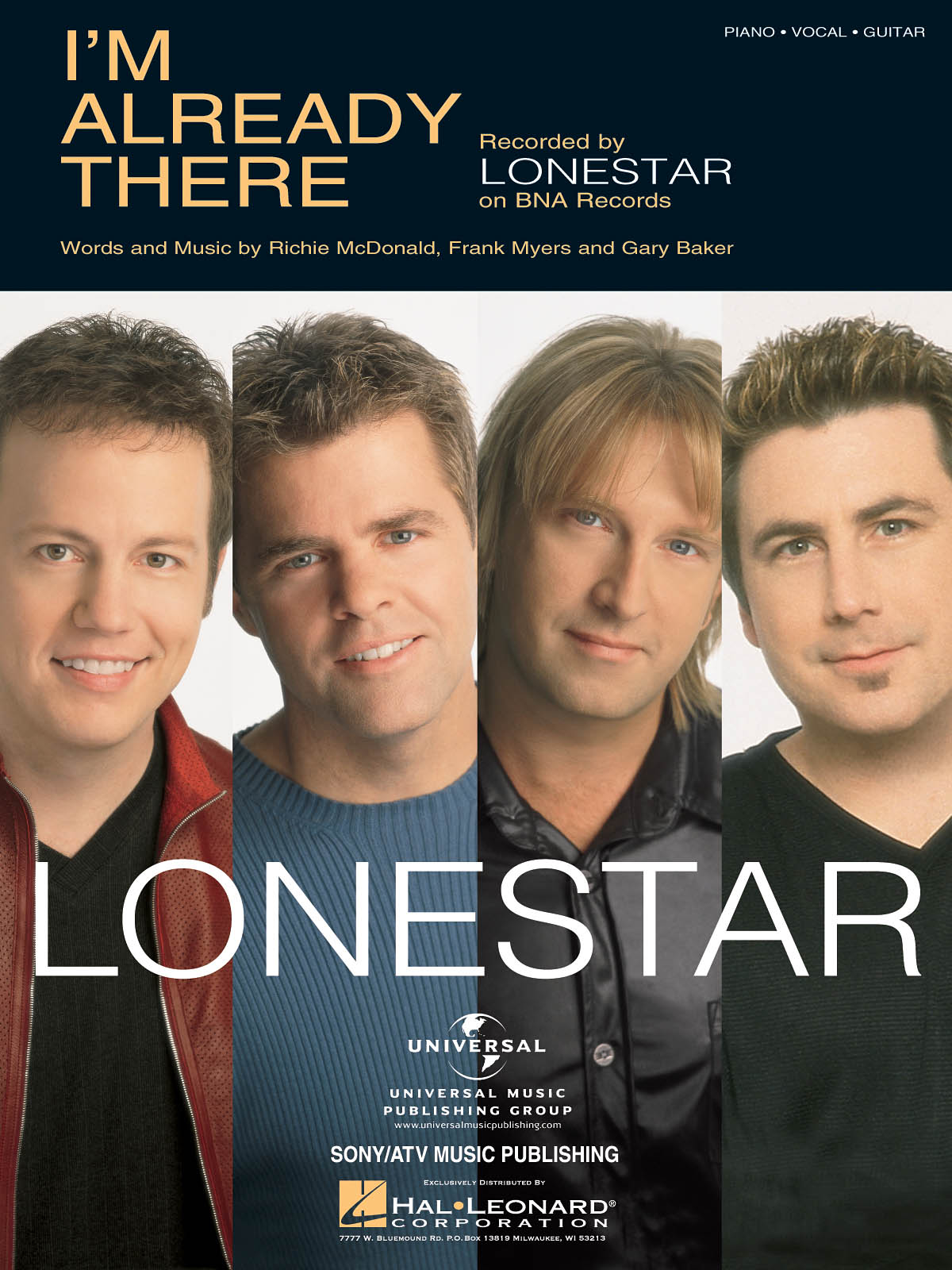 Lonestar: I'm Already There: Vocal and Piano: Single Sheet