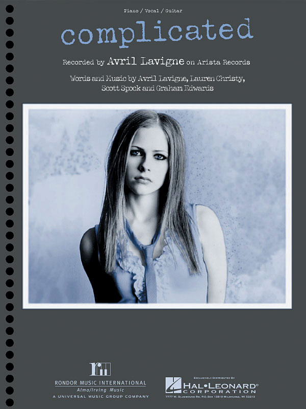 Avril Lavigne: Complicated: Vocal and Piano: Vocal Album