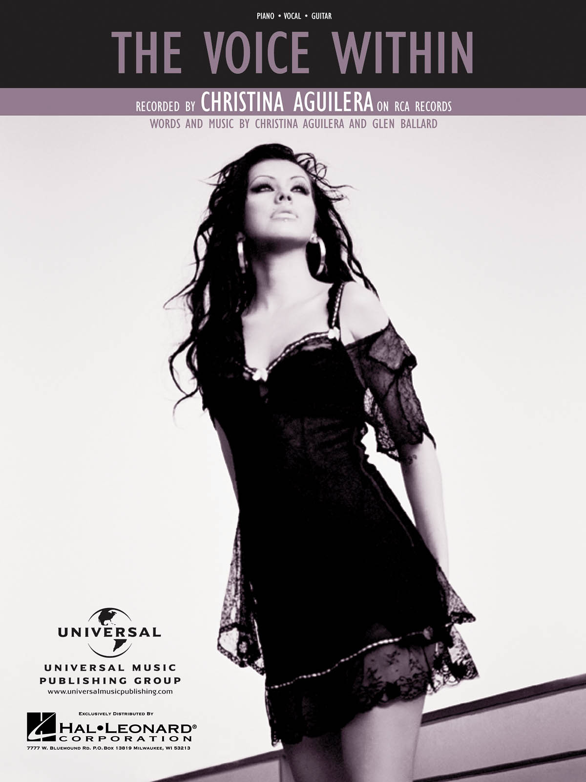 Christina Aguilera: The Voice Within: Vocal and Piano: Single Sheet