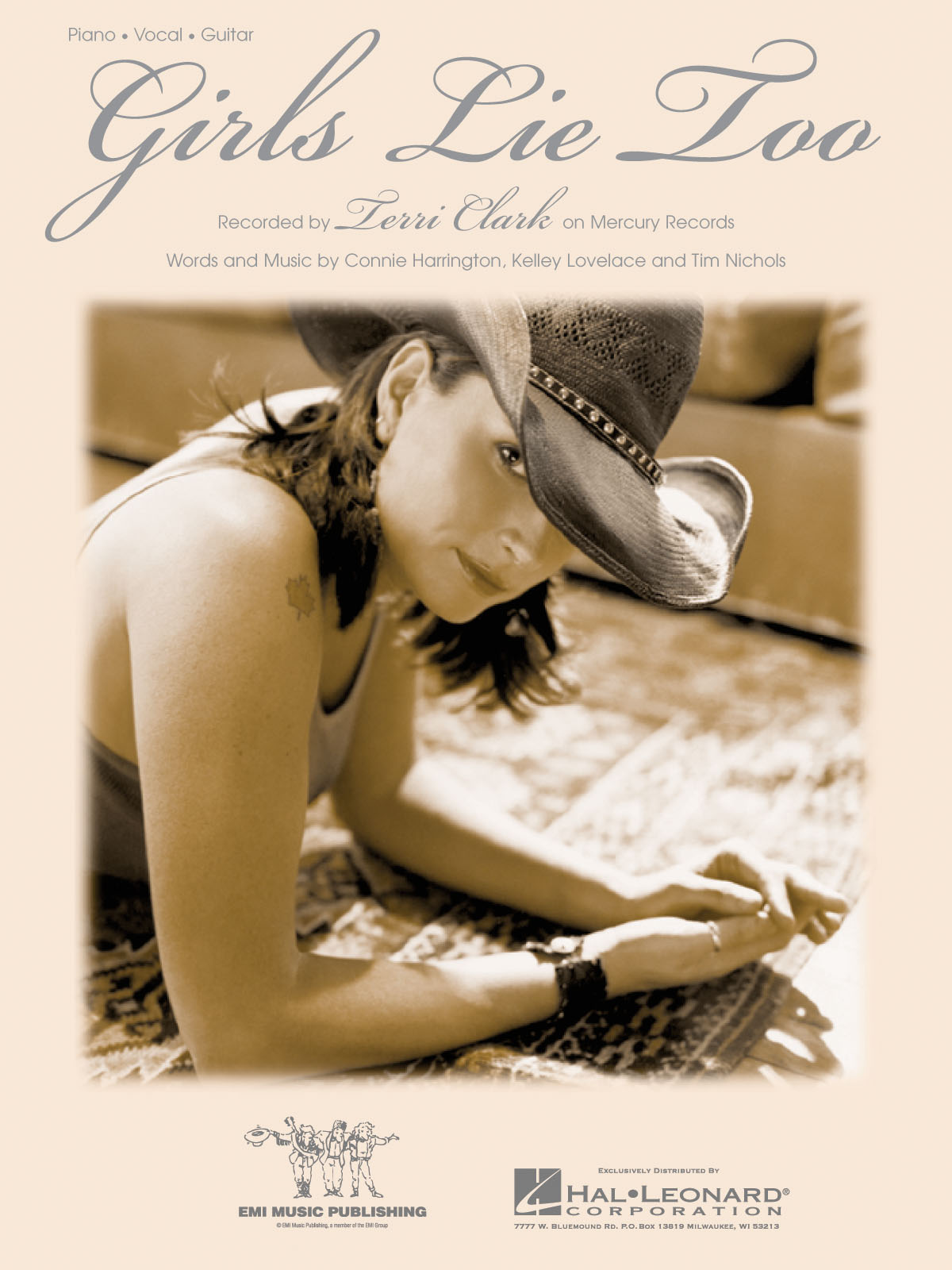 Terri Clark: Girls Lie Too: Piano  Vocal and Guitar: Mixed Songbook