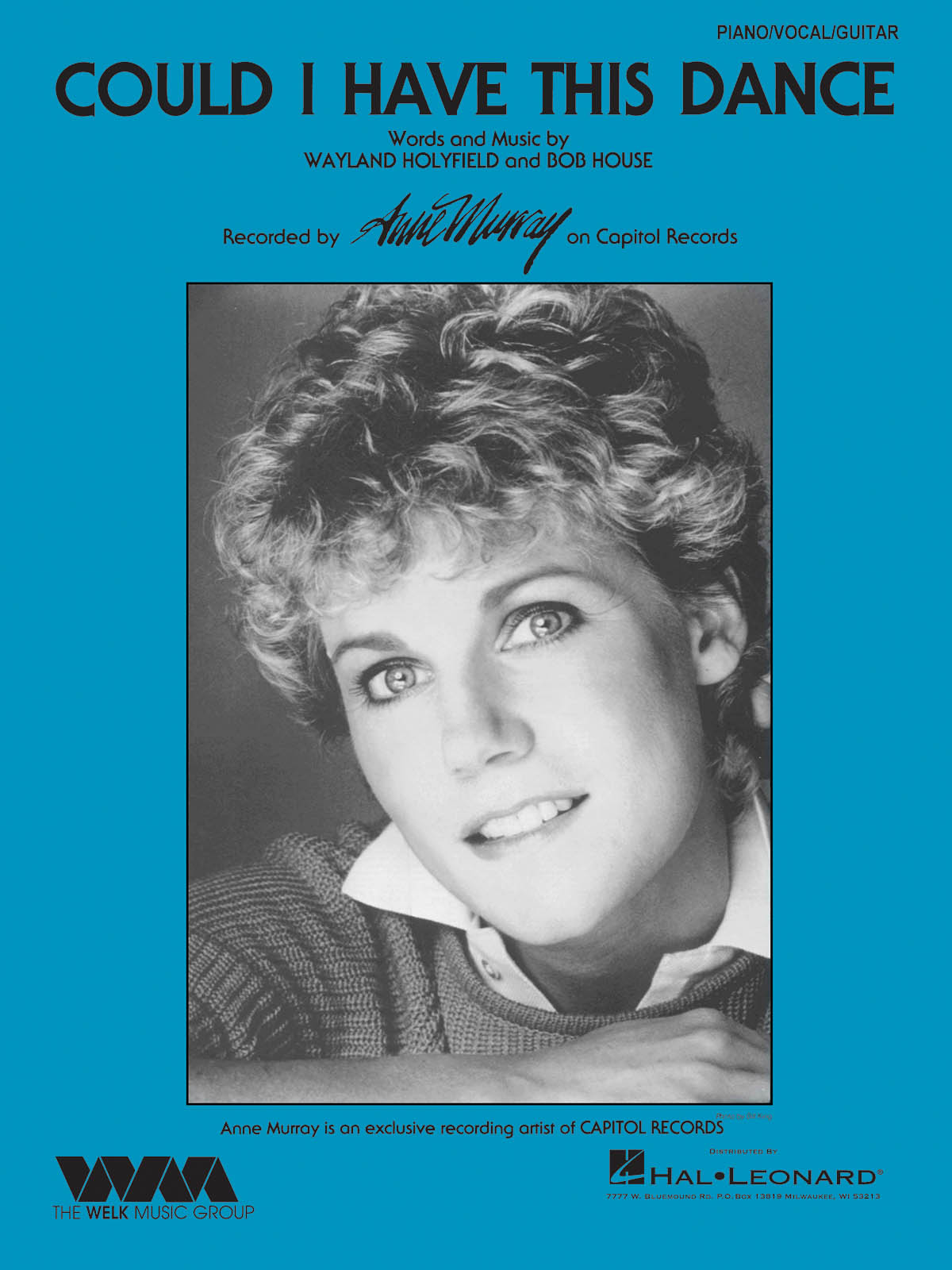 Anne Murray: Could I Have This Dance: Piano  Vocal and Guitar: Single Sheet