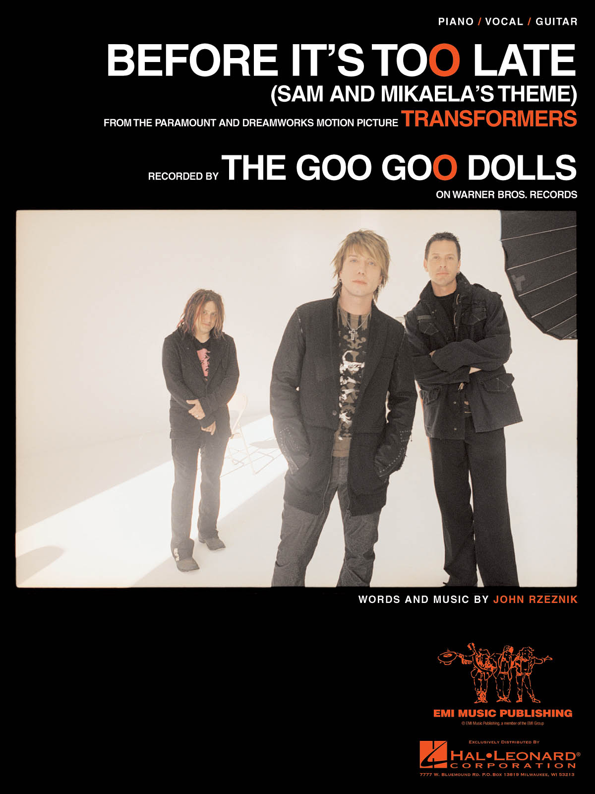 The Goo Goo Dolls: Before It's Too Late (from Transformers): Piano  Vocal and