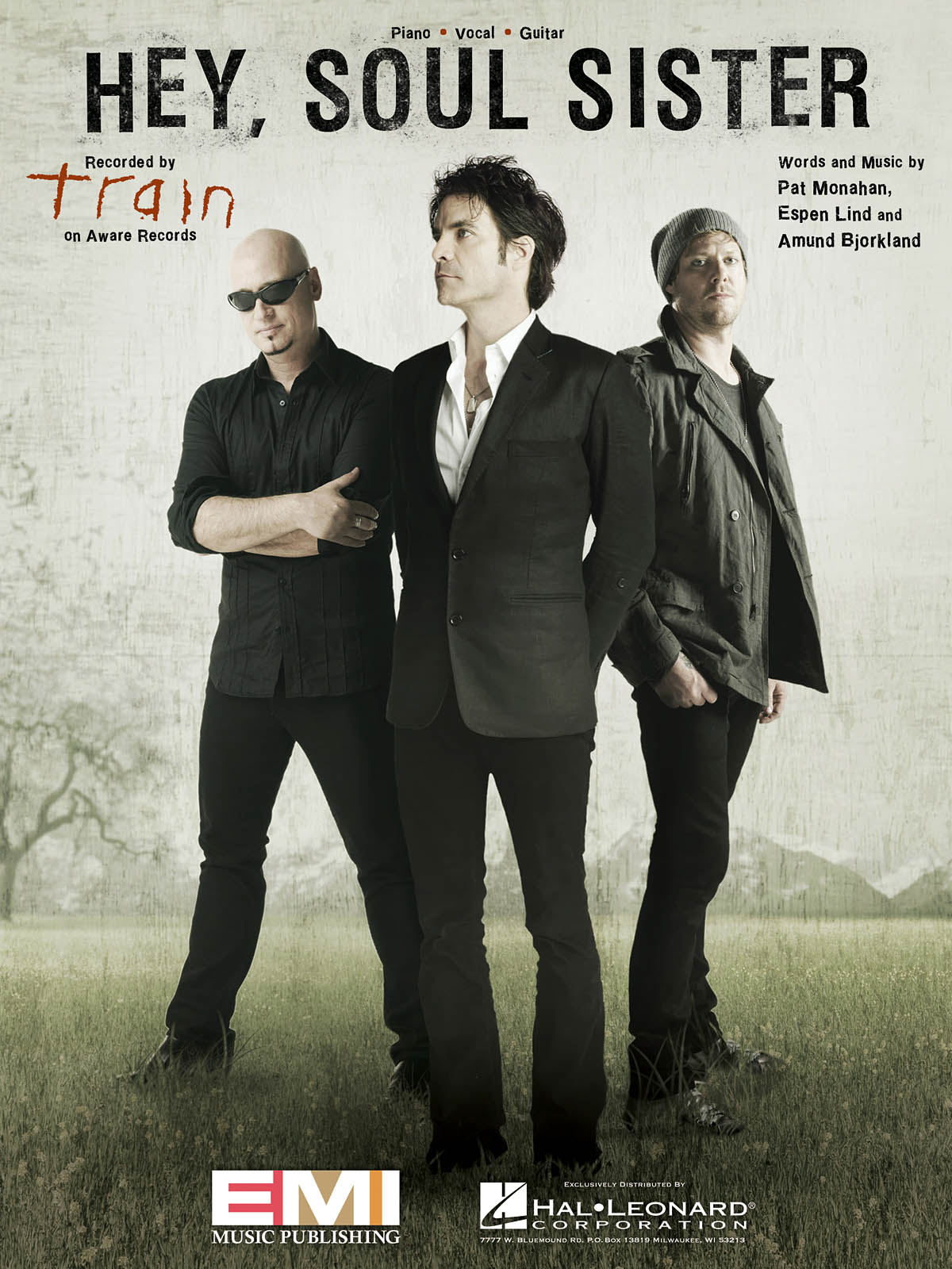 Train: Hey  Soul Sister: Piano  Vocal and Guitar: Mixed Songbook