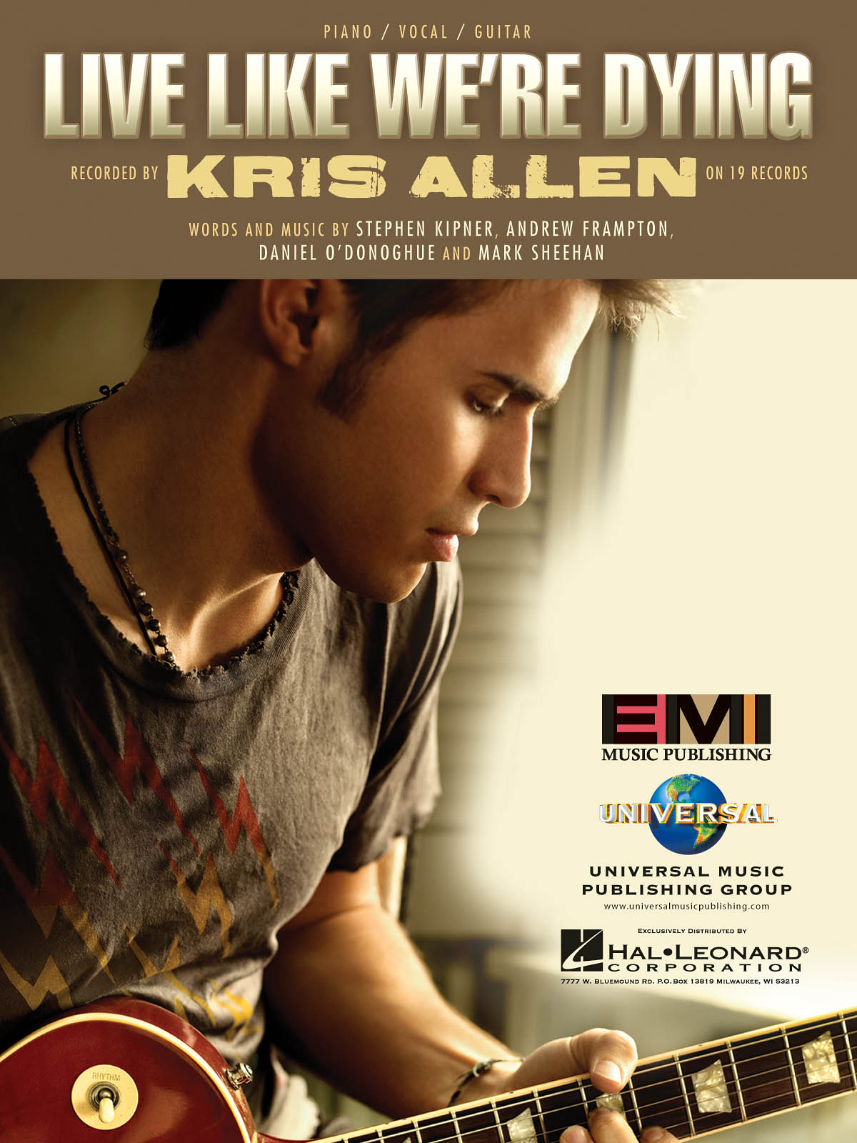 Kris Allen: Live like We're Dying: Vocal and Piano: Single Sheet