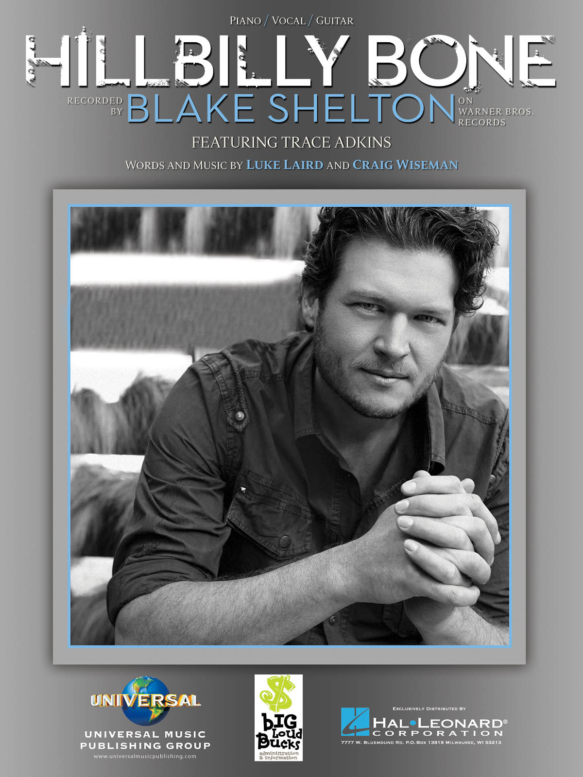 Blake Shelton: Hillbilly Bone: Vocal and Piano: Single Sheet