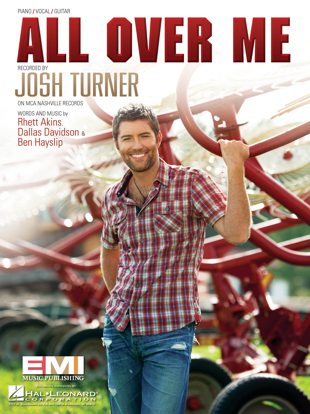 Josh Turner: All Over Me: Piano  Vocal and Guitar: Mixed Songbook