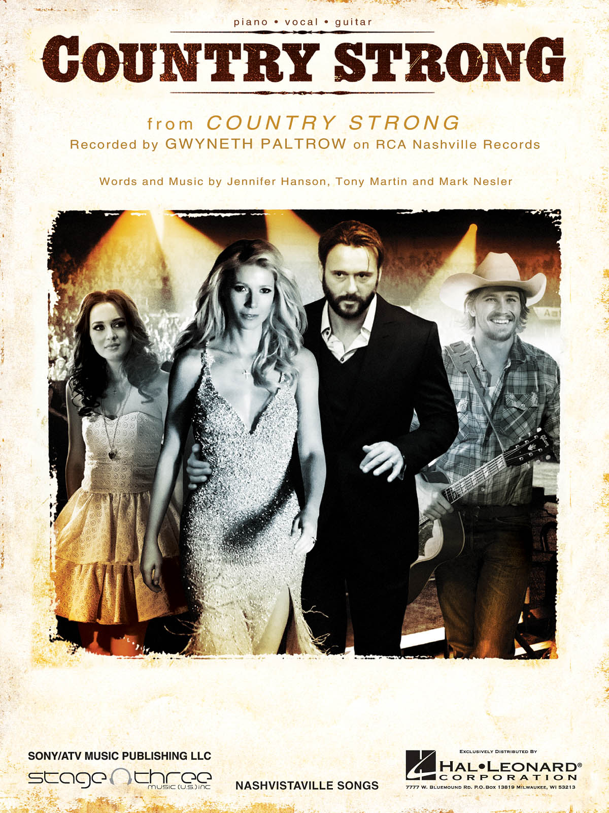 Gwyneth Paltrow: Country Strong: Piano  Vocal and Guitar: Mixed Songbook