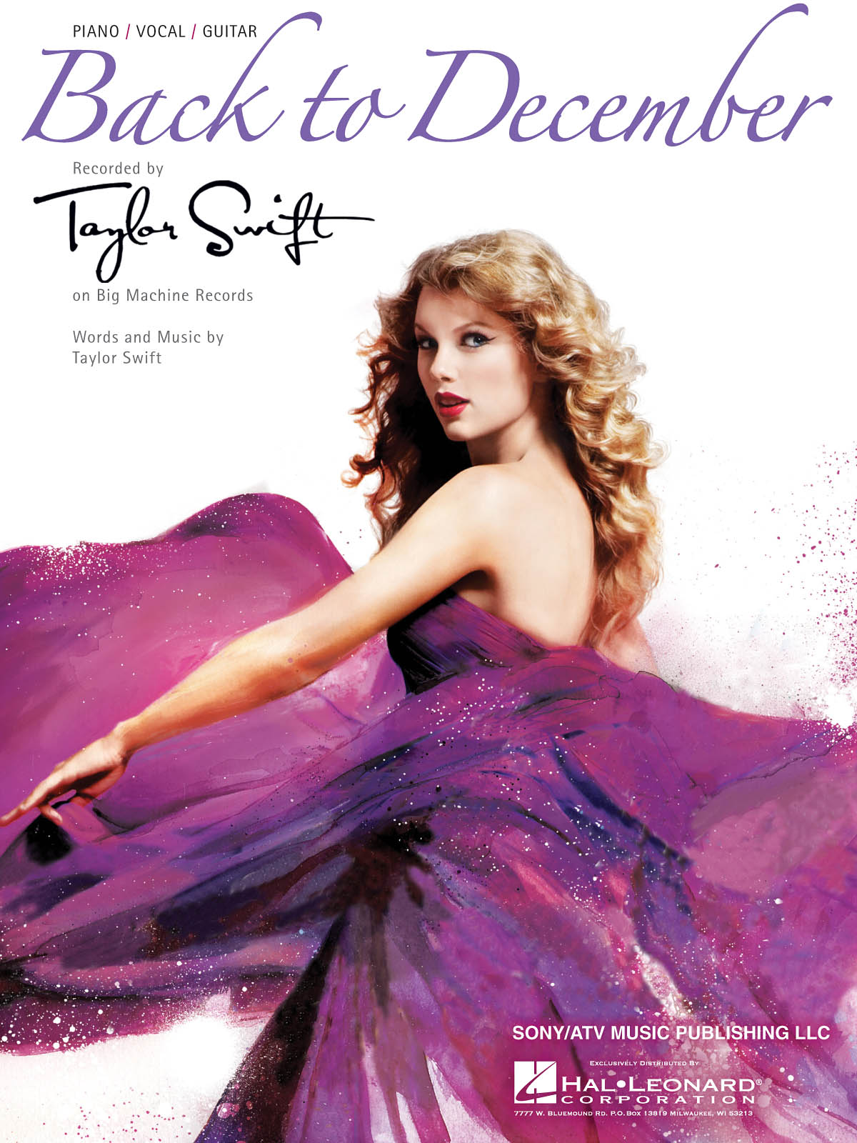 Taylor Swift: Back to December: Vocal and Piano: Single Sheet