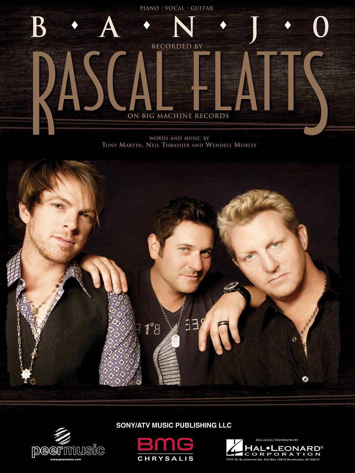 Rascal Flatts: Banjo: Piano  Vocal and Guitar: Mixed Songbook