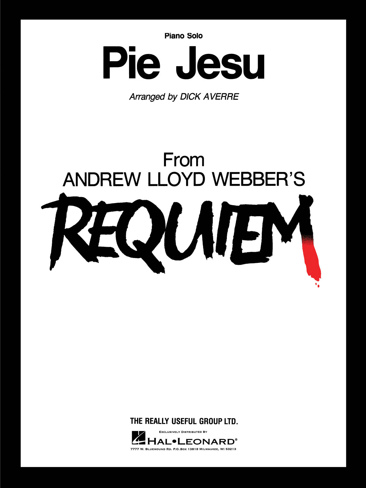 Andrew Lloyd Webber: Pie Jesu - Piano Solo: Piano: Instrumental Album