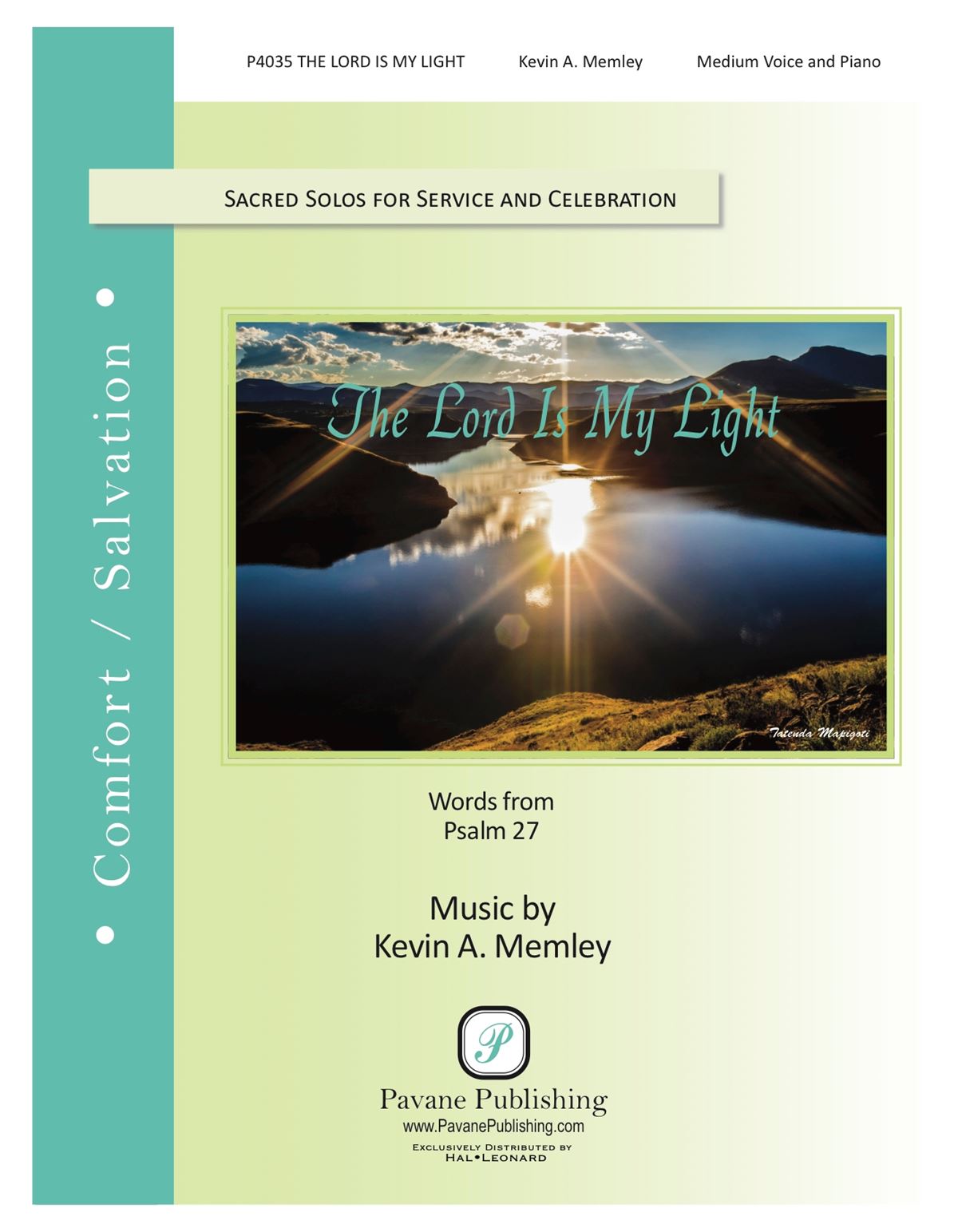 Kevin A. Memley: The Lord Is My Light: Vocal and Piano: Vocal Work