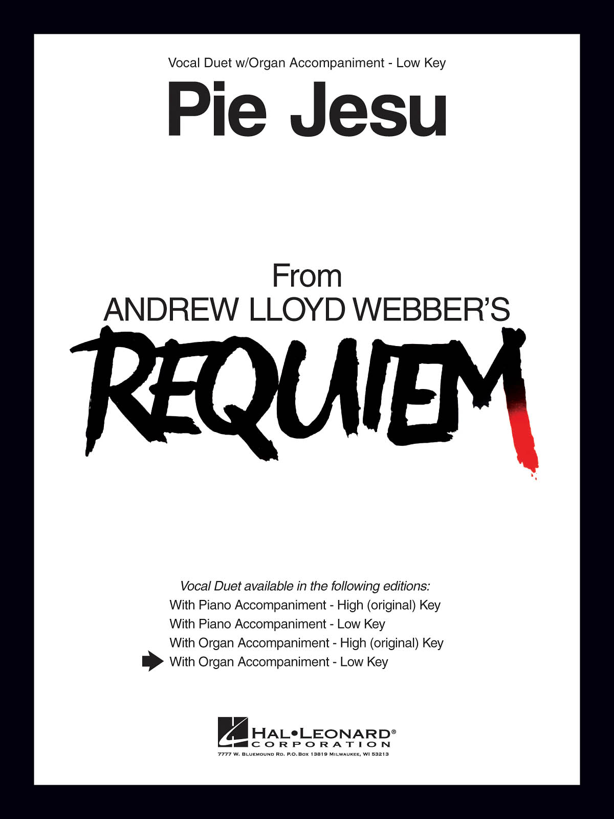 Andrew Lloyd Webber: Pie Jesu (from Requiem): Vocal Duets: Vocal Album