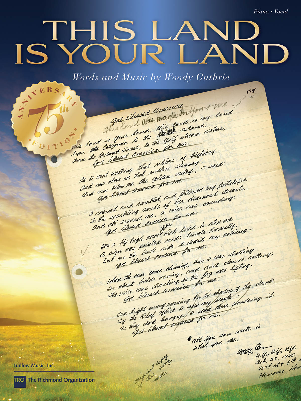 Woody Guthrie: This Land Is Your Land: Vocal and Piano: Mixed Songbook