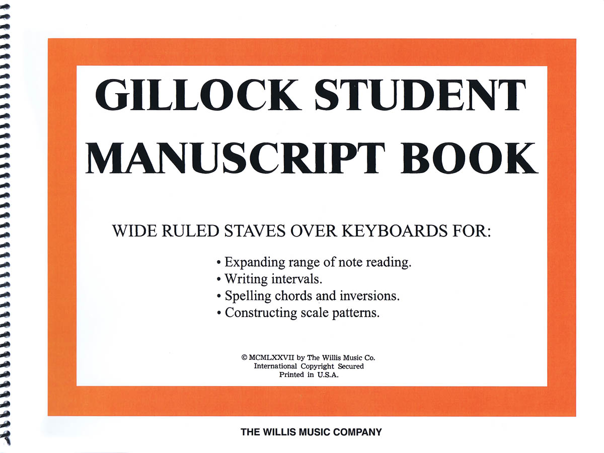 William Gillock: Gillock Student Manuscript Book: Manuscript Paper: Instrumental