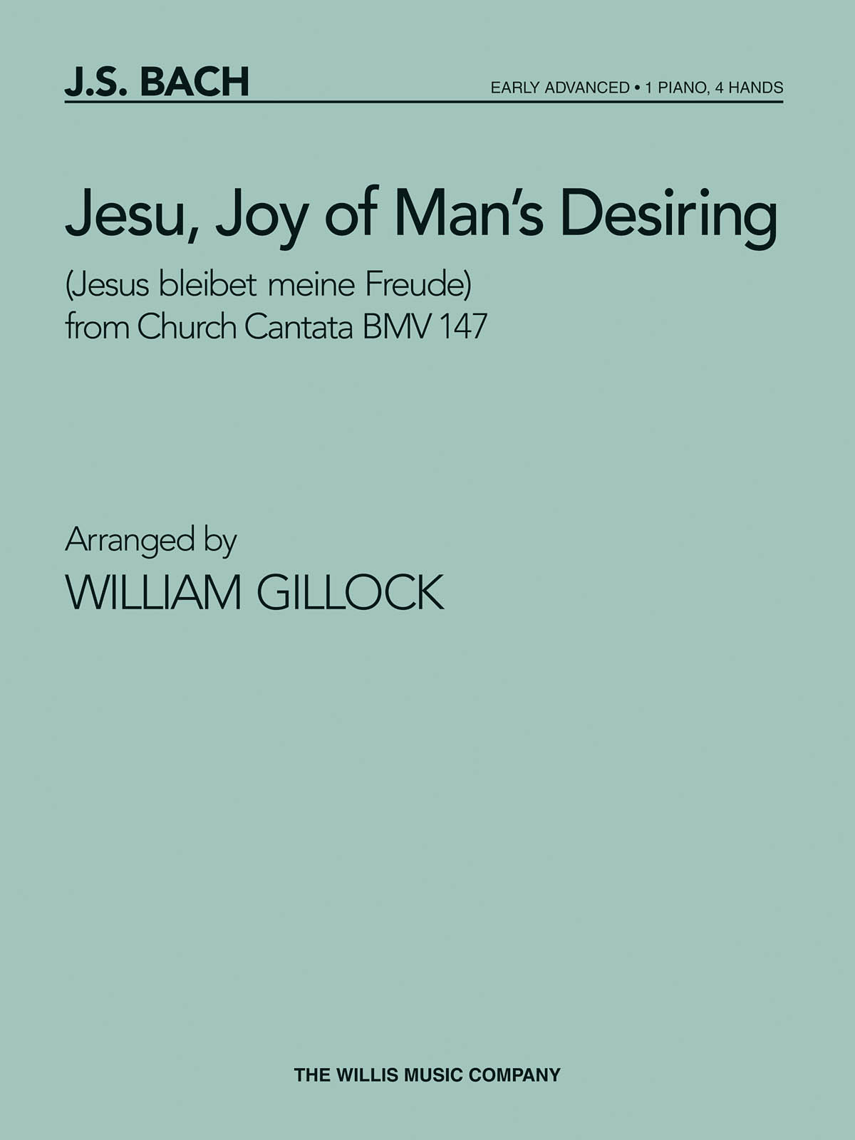Bach: Jesu  Joy of Man's Desiring: Piano: Instrumental Work