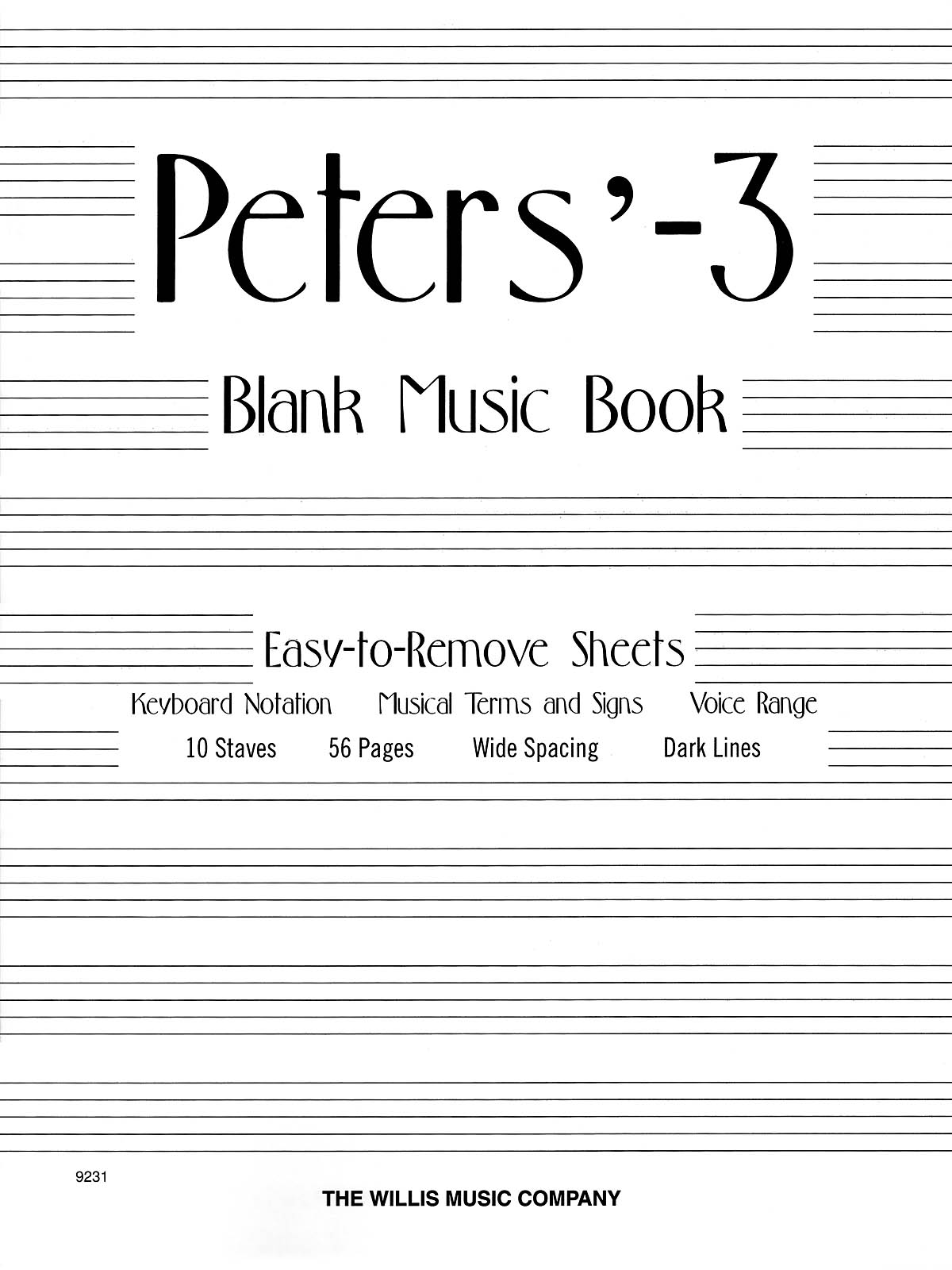 Peters' Blank Music Book (White): Piano: Instrumental Album