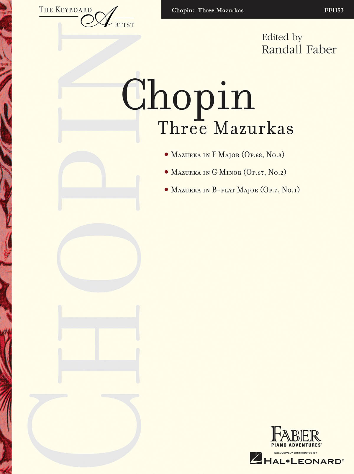 Frdric Chopin: Three Mazurkas: Piano: Instrumental Album