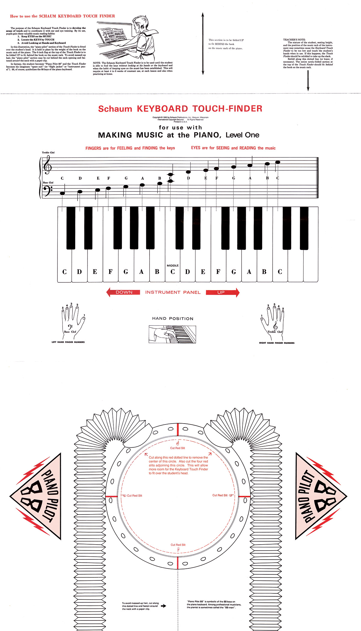 Keyboard Touch Finder W/directions: Piano: Instrumental Album