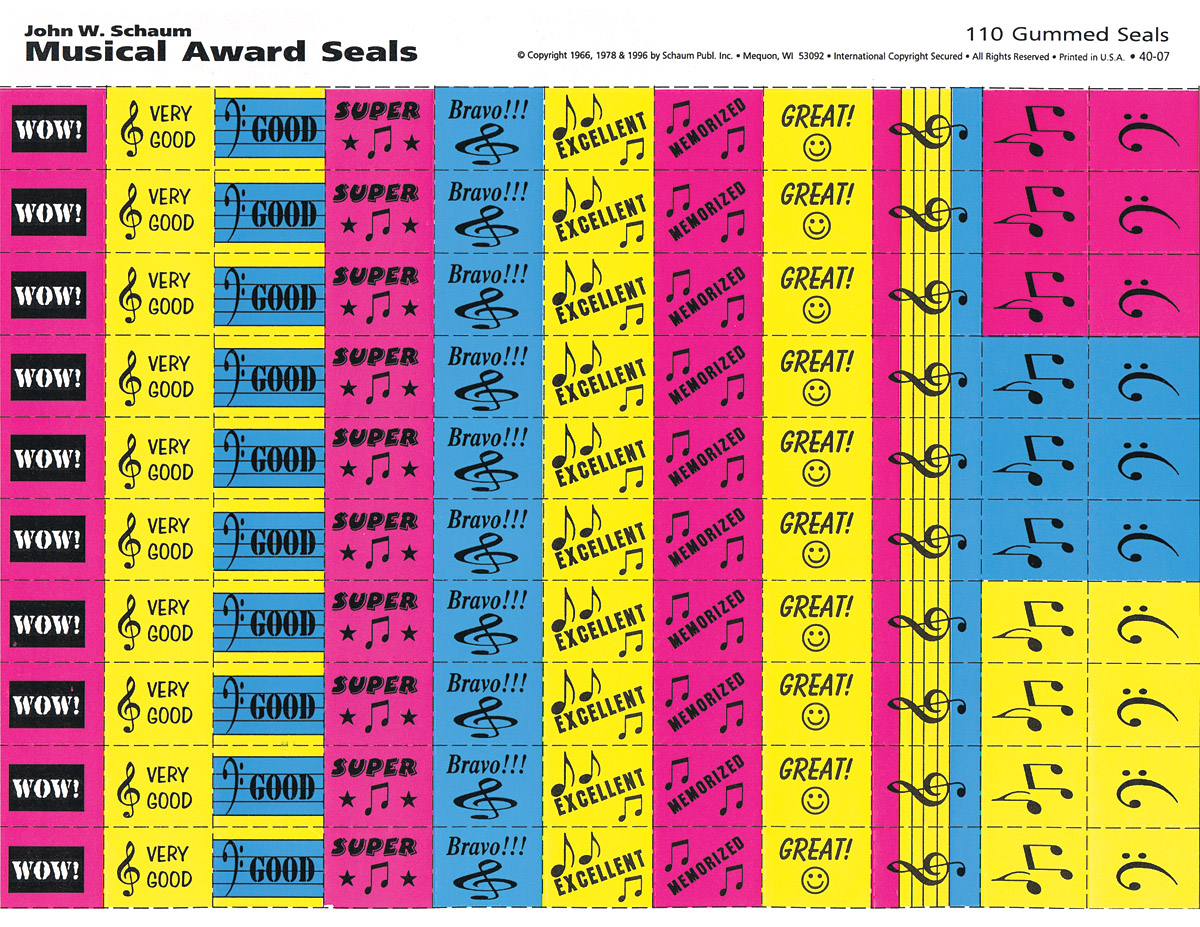 Musical Award Seals: Piano: Instrumental Album