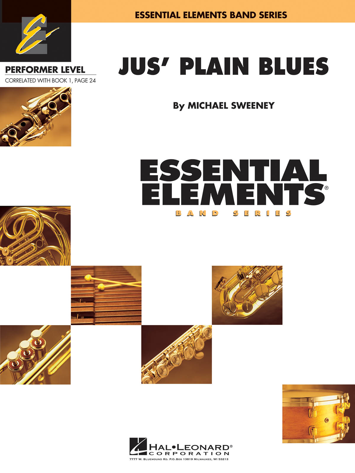 Michael Sweeney: Jus' Plain Blues: Concert Band: Score  Parts & Audio