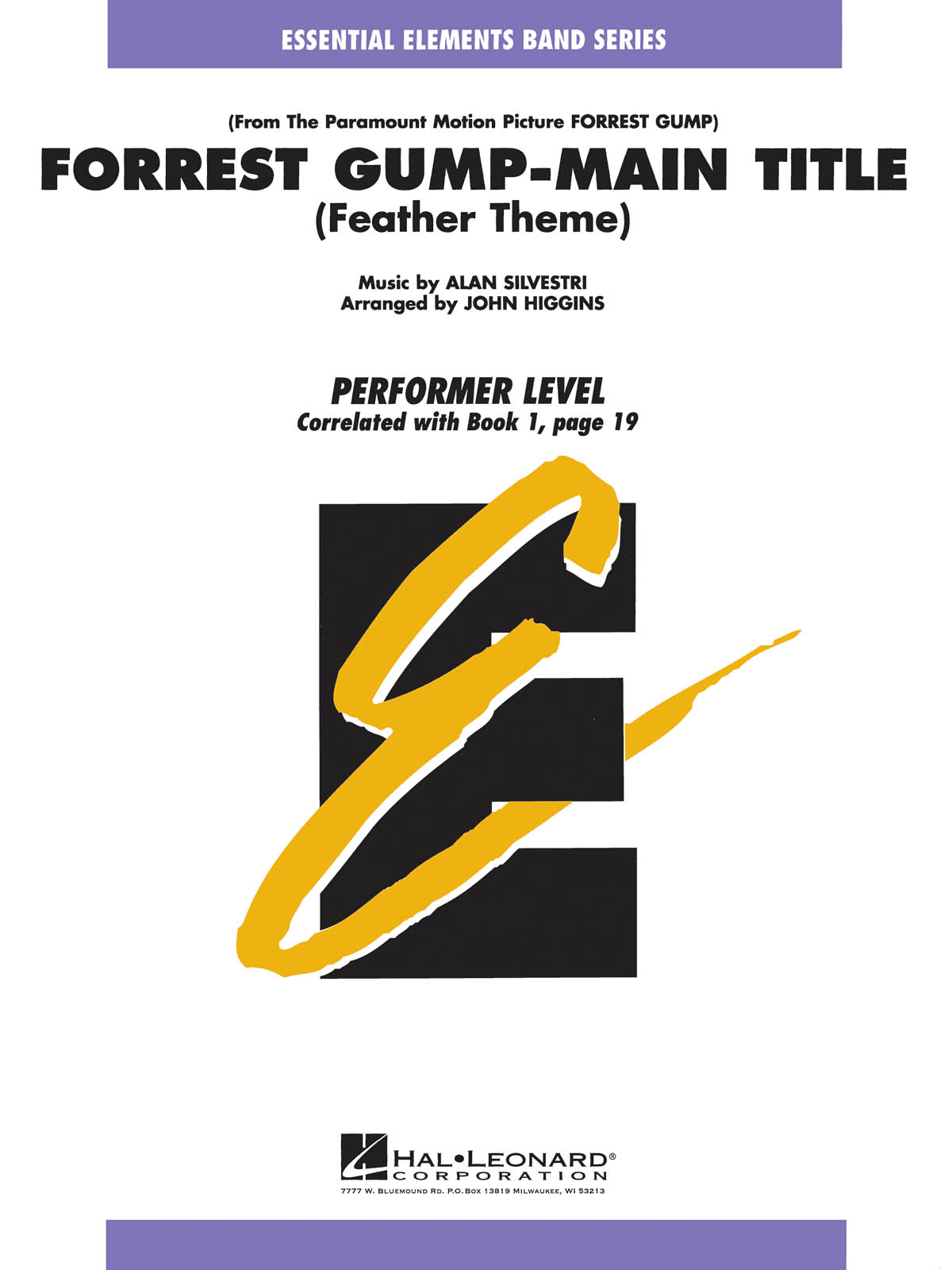 Alan Silvestri: Forrest Gump Main Title: Concert Band: Score & Parts