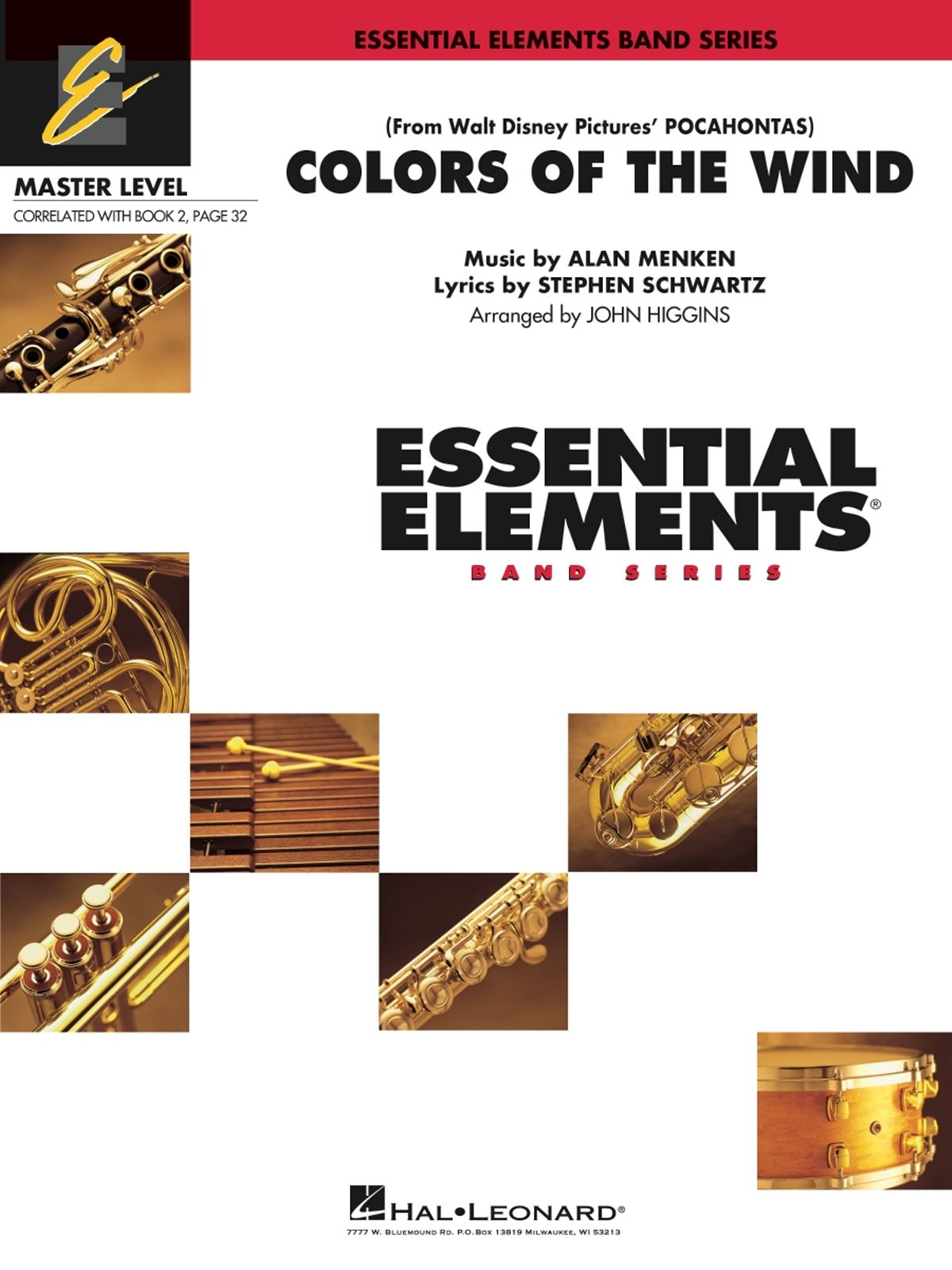 Alan Menken Stephen Schwartz: Colors of the Wind: Concert Band: Score & Parts
