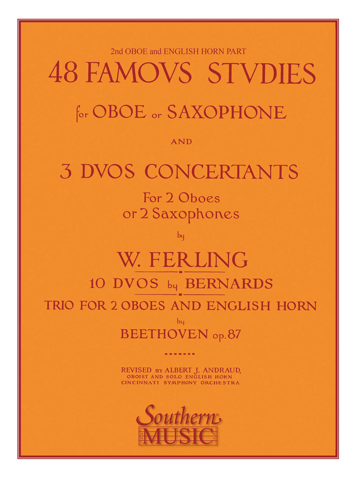 Franz Wilhelm Ferling: 48 Famous Studies (2nd and 3rd Part): Oboe Solo: